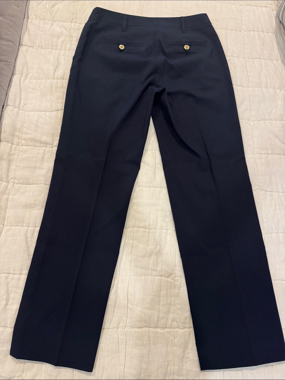 Tory Burch Navy Blue Tailored Straight Leg Dress Pants Size 2